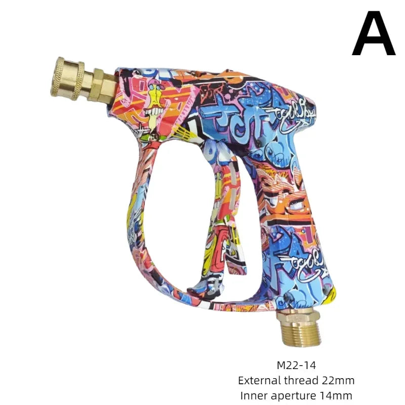 Showlu Smart General pressure washer foam gun attached to a hose, ready for cleaning with thick foam spray.