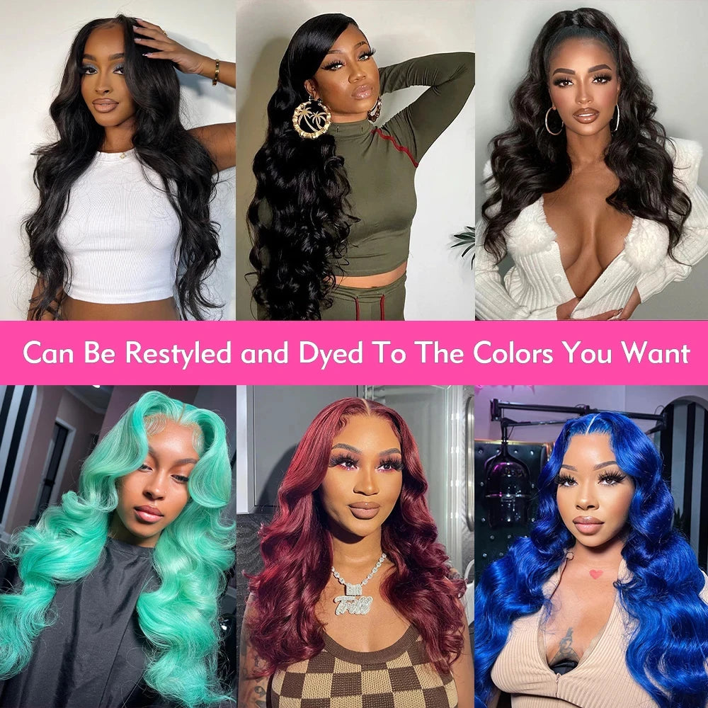 Body Wave Human Hair Wigs For Black Women 40 Inch Lace Front Human Hair Wig Brazilian Pre Plucked 13x4 13x6 Hd Lace Frontal Wig