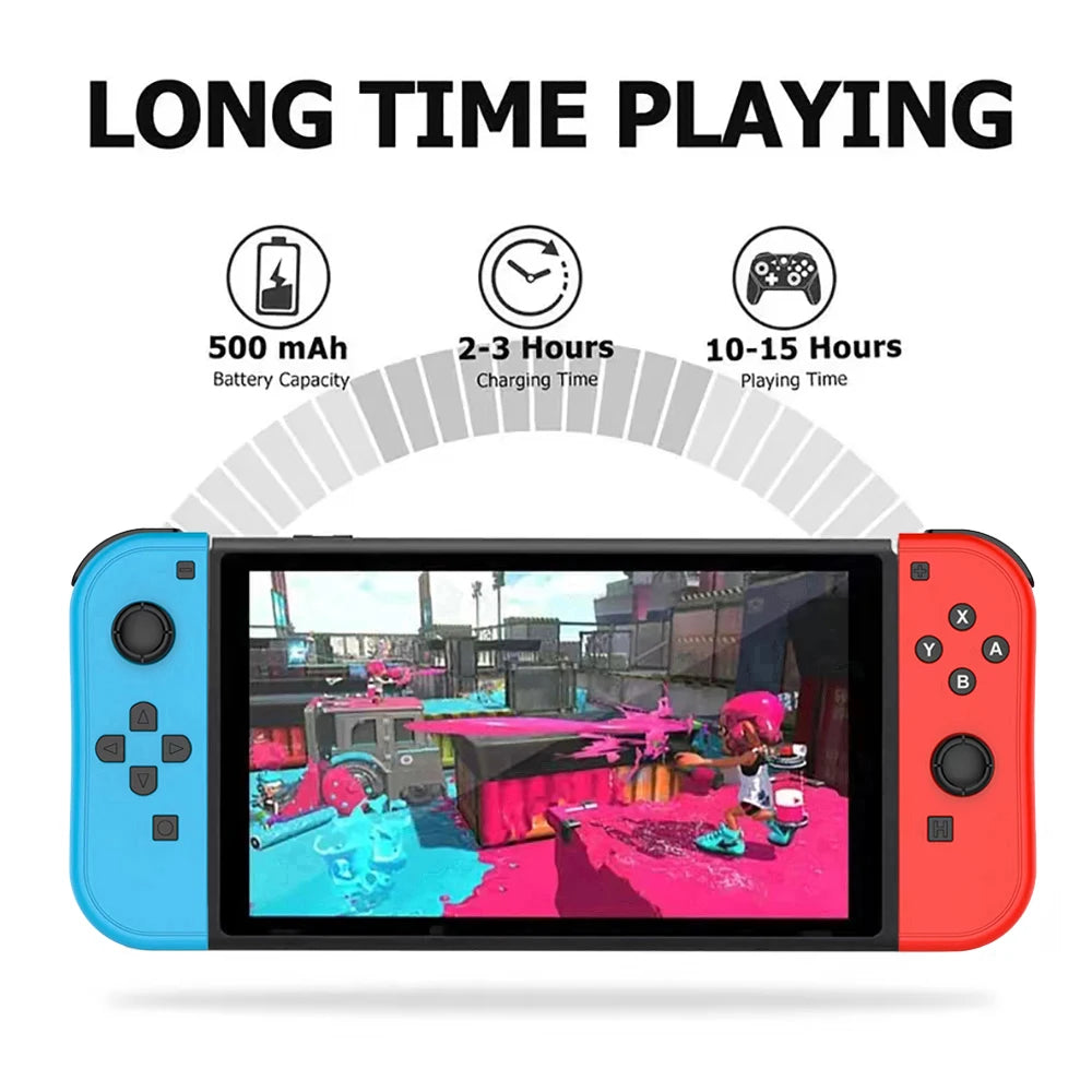 Wireless Showlu Fashion Joy-Con gamepad for Nintendo Switch with Bluetooth, vibration, turbo, and wake-up function.