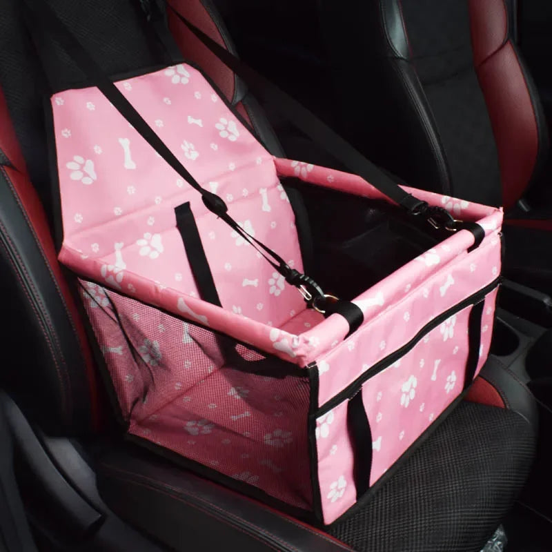Showlu Waterproof Mesh Pet Car Seat Bag and Folding Dog Travel Mat, lightweight and foldable for travel with pets.