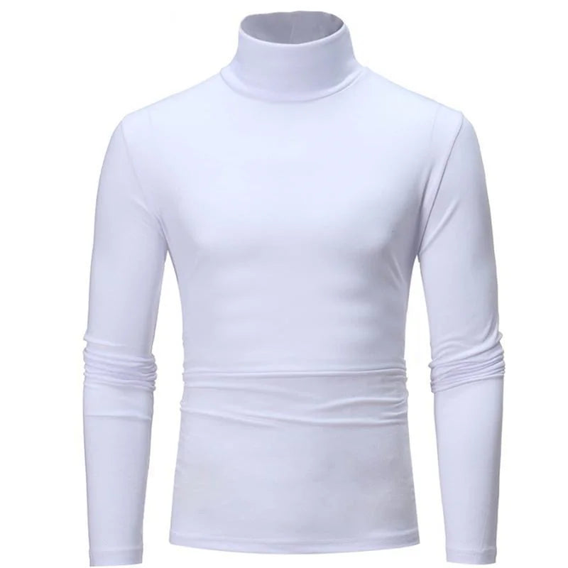 Slim fit men's thermal underwear top with turtleneck and long sleeves, by SHOWLU FASHION STORE.