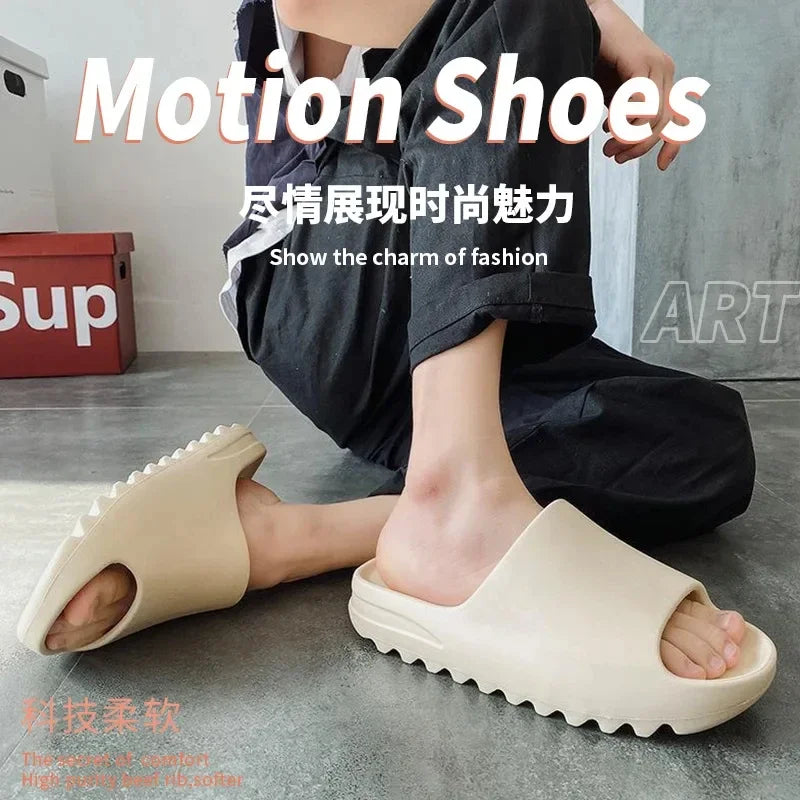 EVA house shoes slip-on slippers with non-slip soles, thick soft platform for women and men indoor, outdoor shower and bathroom use