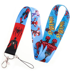 YQ998 Anime Spider-Man Lanyard Peter Parker Phone Rope for Key USB ID Card Badge Holder Cartoon Neck Strap Keychain Lariat