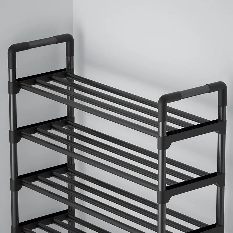 Simple Black Layers Morden Style Metal Shoe Shelves On Hot Sales