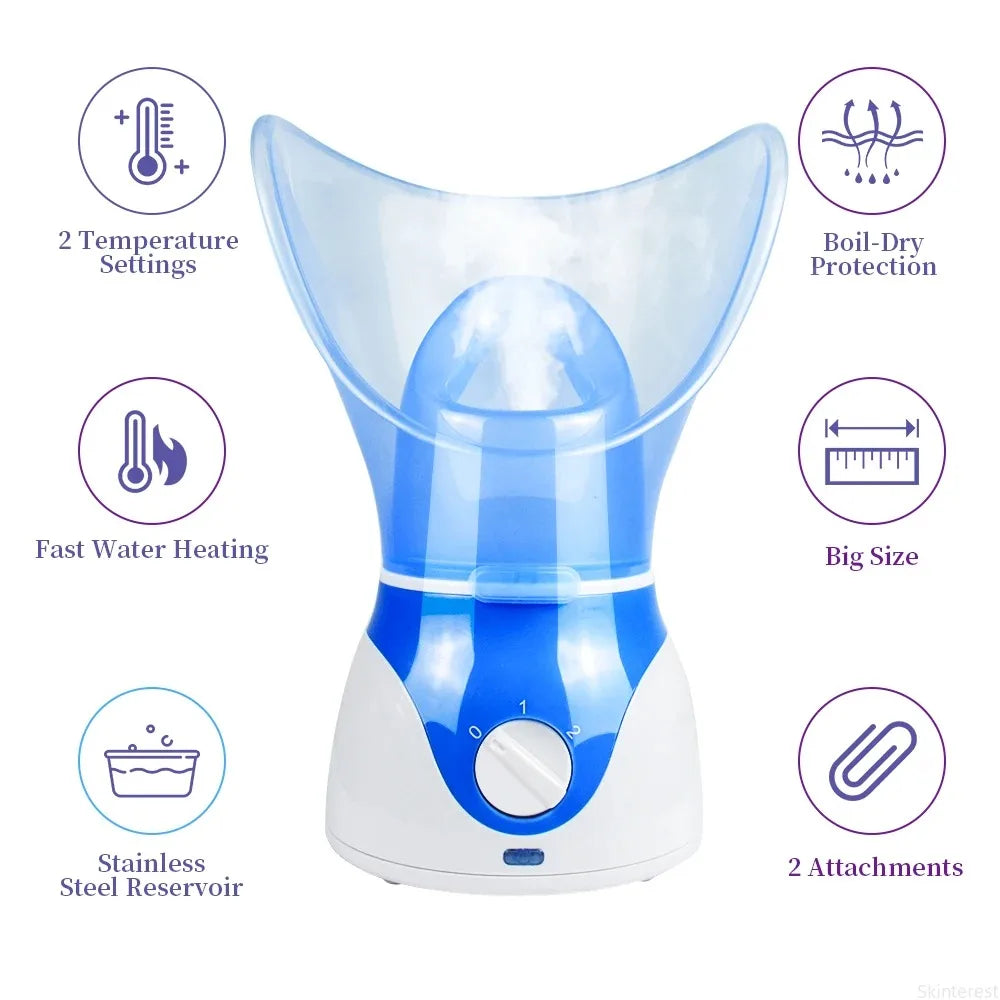 Showlu Smart General facial steamer with hot and cold spray for moisturizing and skin refreshing.