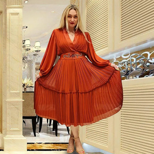 African Dresses For Women Summer Autumn Africa Clothing Long Sleeve Lace Sexy V-Neck Slim Dress Office Lady Party Lace Dress