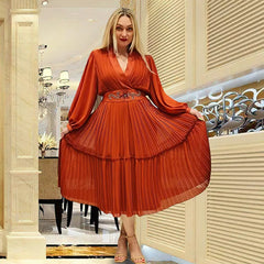 African Dresses For Women Summer Autumn Africa Clothing Long Sleeve Lace Sexy V-Neck Slim Dress Office Lady Party Lace Dress