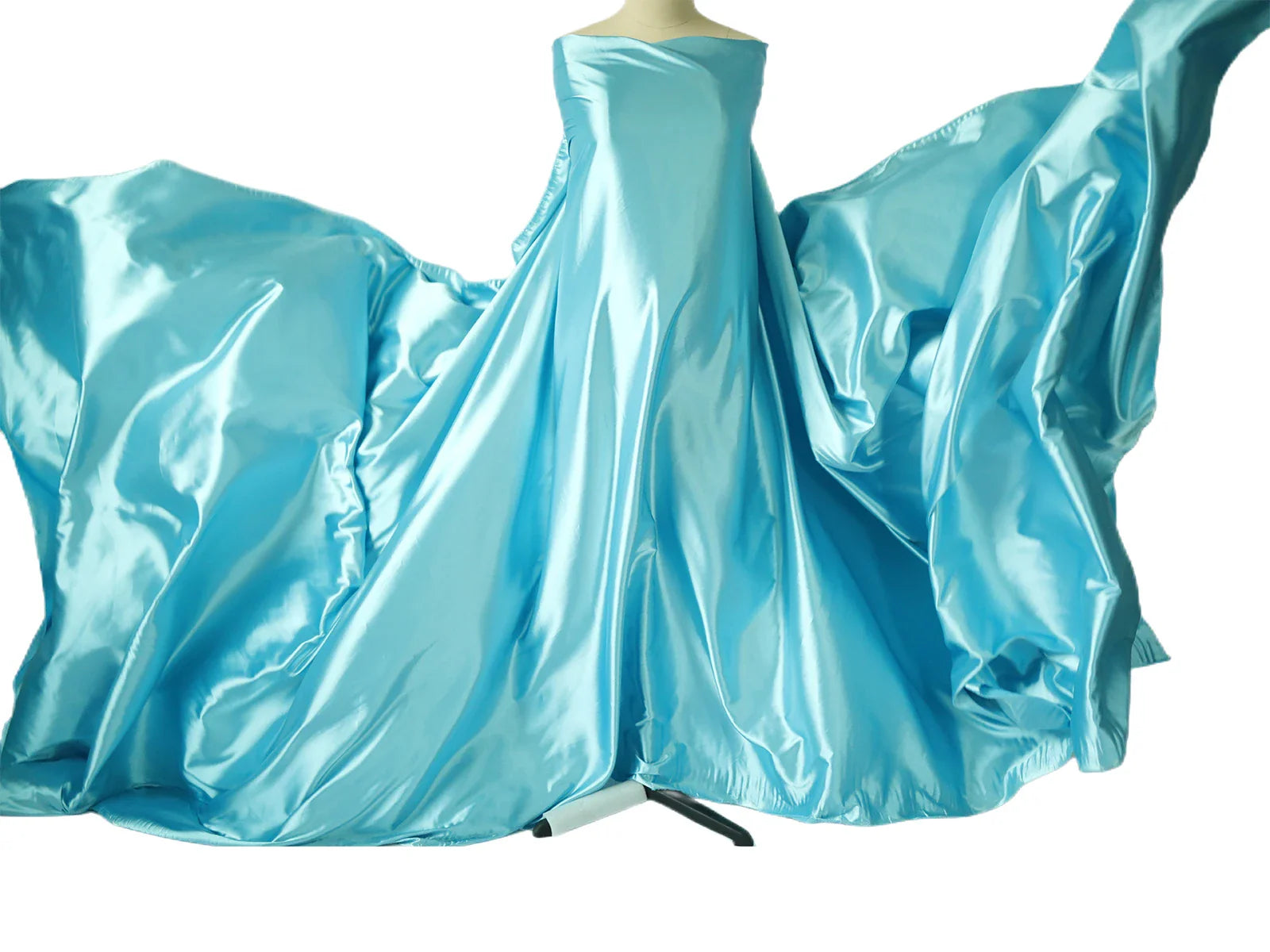 Showlu Maternity Silk Photography Gown in vibrant colors, featuring flowing fabric and elegant design for maternity photo shoots.