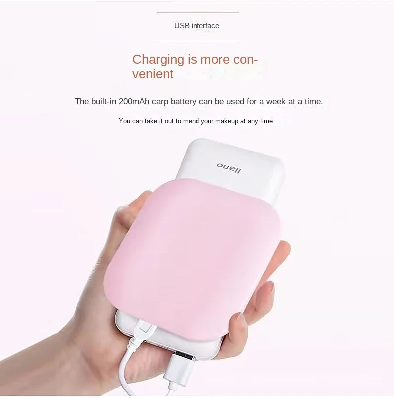 Showlu Smart General LED compact mirror with sleek design, featuring bright LED lighting and a reflective surface for easy makeup application.