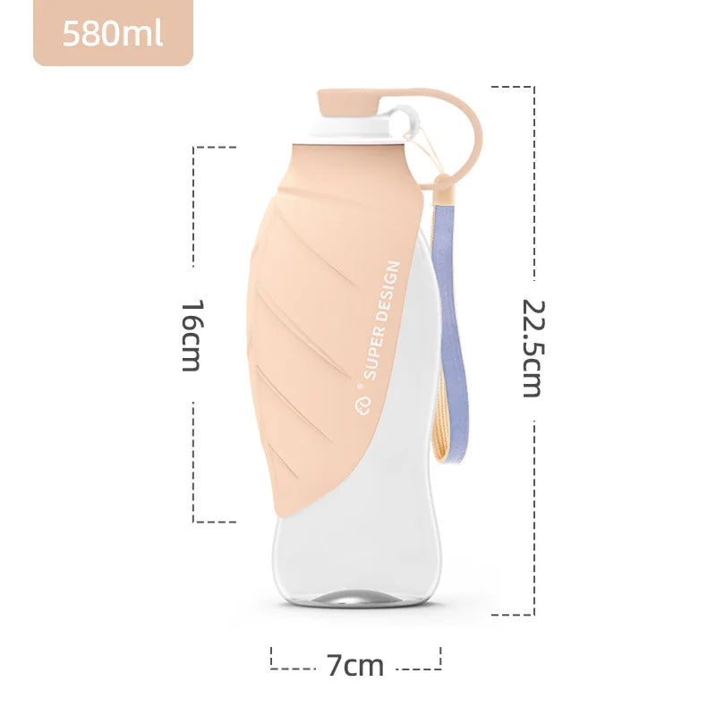 Showlu 2-in-1 portable dog water bottle and food container for hiking, with a compact design and easy-to-use features.