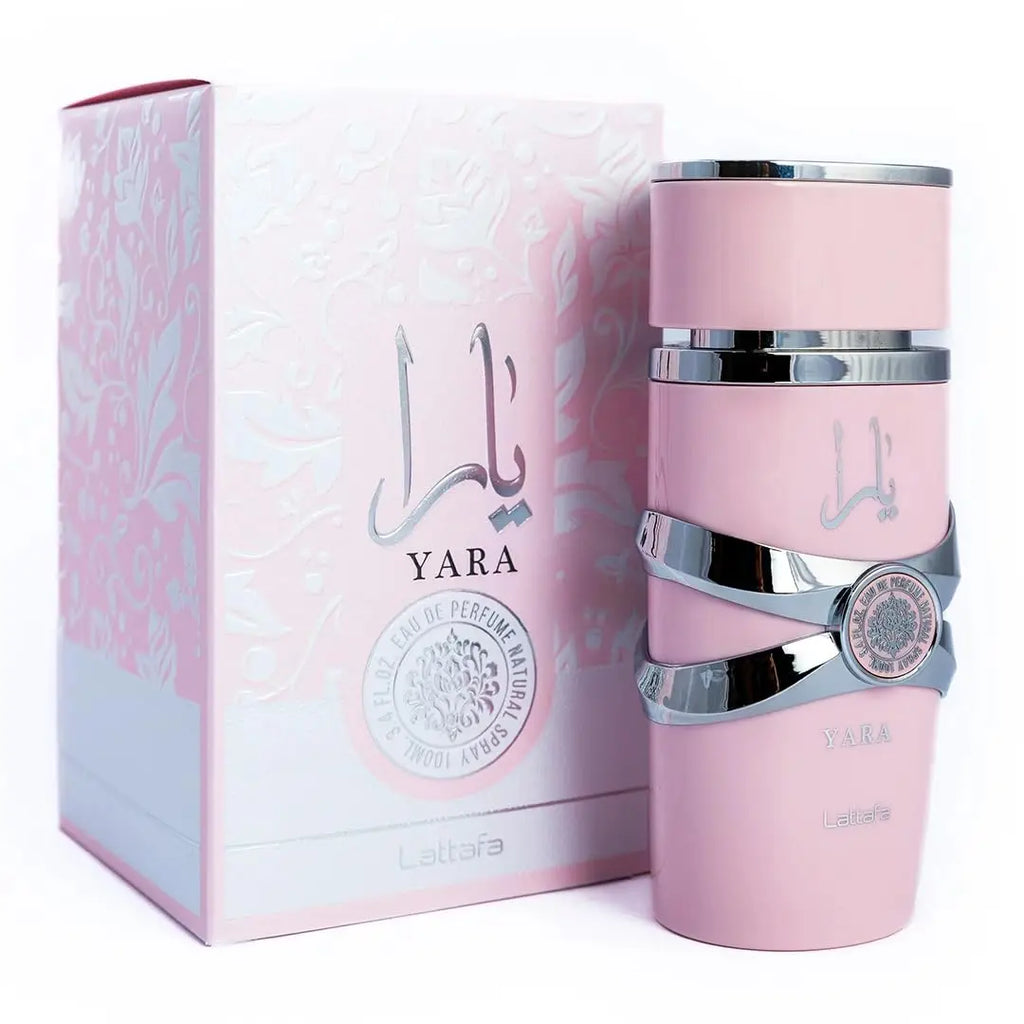Lattafa Yara Eau de Parfum for Women in 100ml bottle featuring a floral scent and elegant packaging.