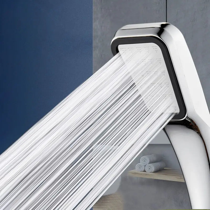 Square Showlu Fashion pressurized handheld showerhead with 300 holes, water-saving rainfall spray for bathroom use
