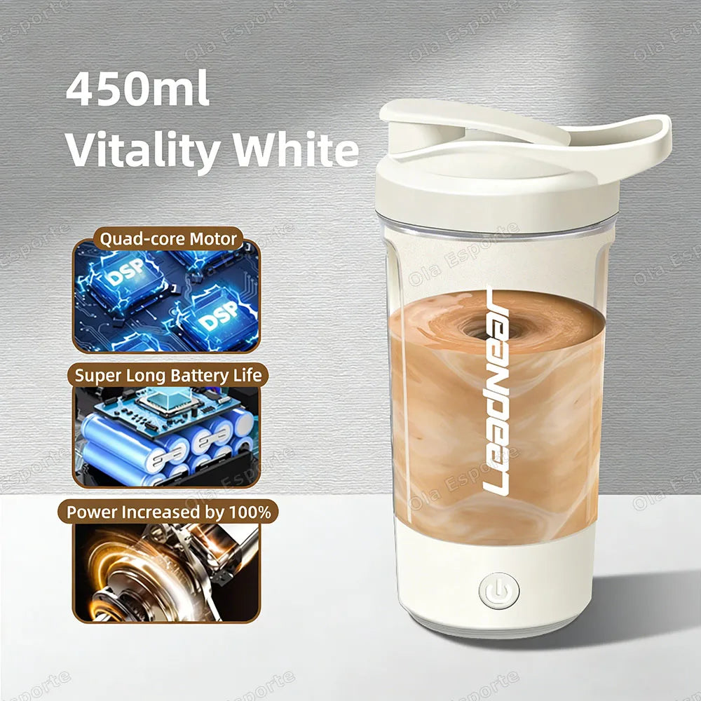 Electric Blender Cup Portable Blender Cup Milk Powder Protein Powder Blender Automatic Shaker Cup Home Travel Outdoor Sports Gym