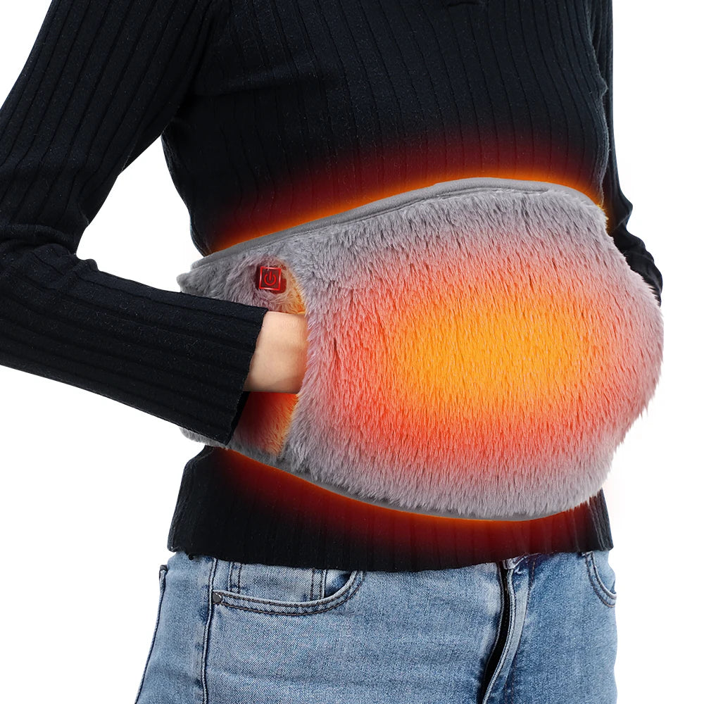 Showlu Smart General USB electric heating waist belt with graphene warm pad, adjustable for comfortable warmth and pain relief.