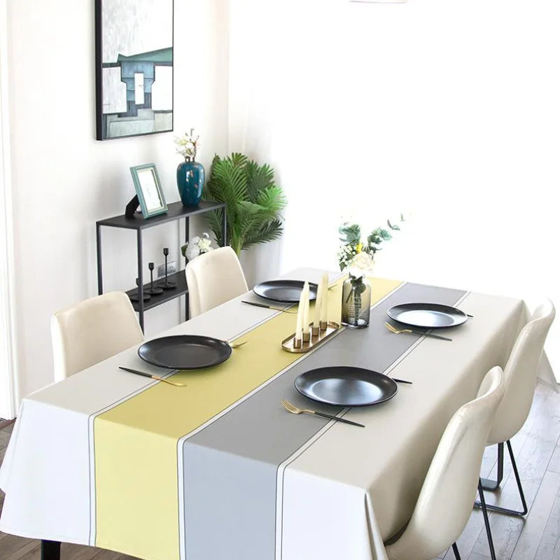 Showlu Fashion Store Nordic simplicity rectangular tablecloths for dining tables, ideal for parties and table decorations.