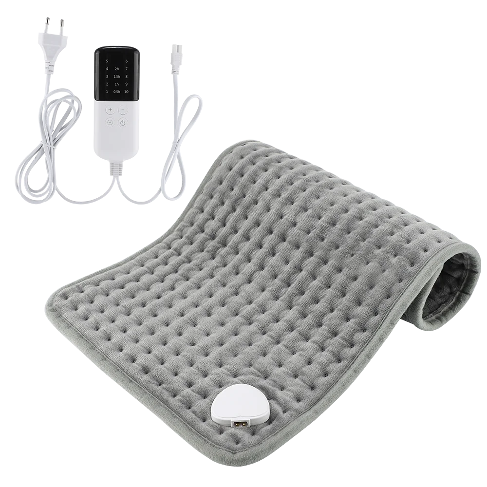 Showlu Smart Electric Heating Pad with adjustable temperature and timer, plush warm mat for comfort and relaxation.