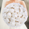 Navy silk rose wedding bouquet featuring artificial flowers, approximately 20cm in size, from SHOWLU FASHION STORE