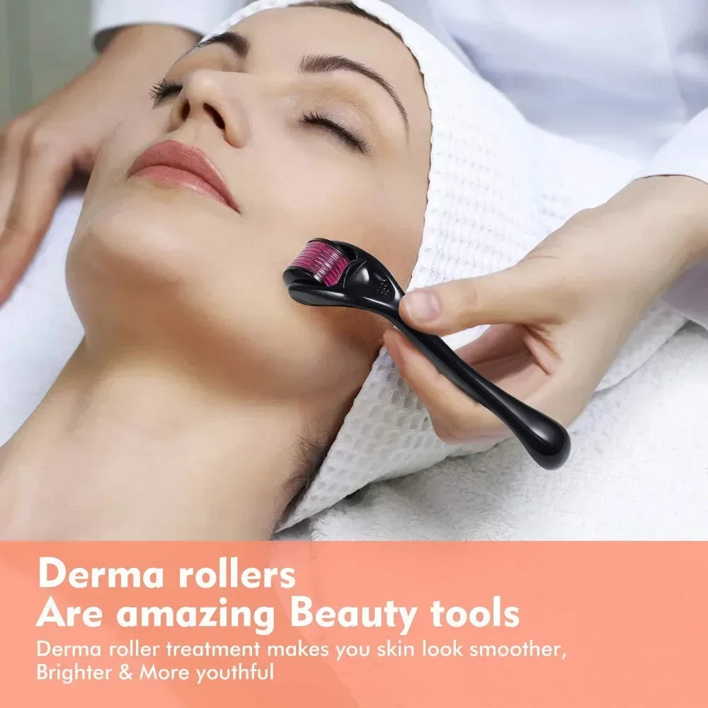 Showlu Smart General beard growth roller with stainless steel roller and ergonomic handle for stimulating facial hair growth.