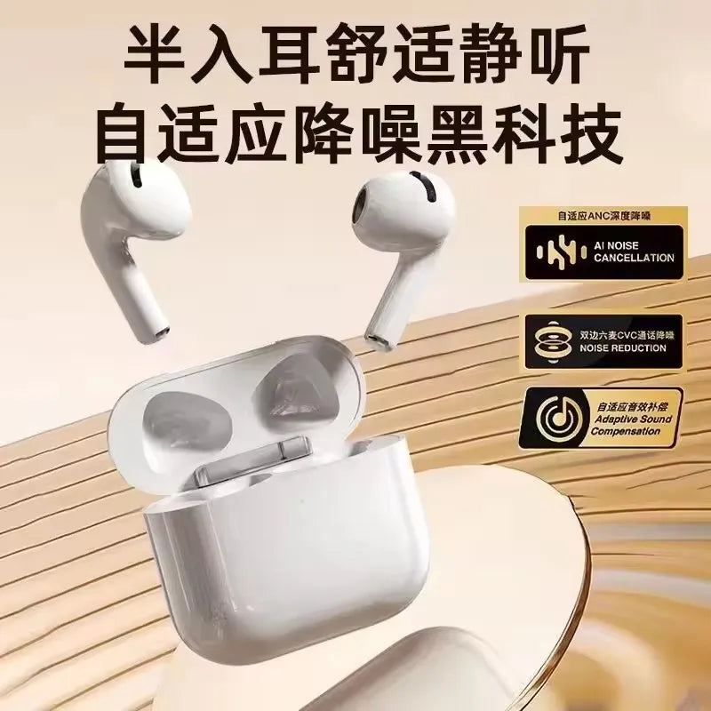 Wireless Earbuds Pro by Showlu Smart General in black, showing the charging case and earbuds resting inside.