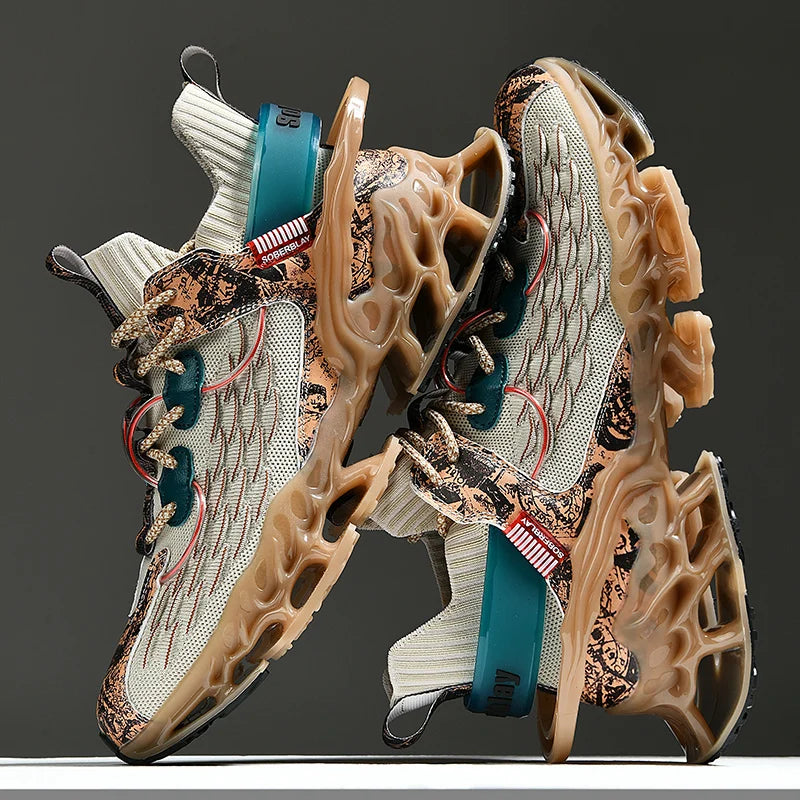 Men's casual sneakers by Showlu, breathable and stylish running shoes with a modern design for everyday wear.