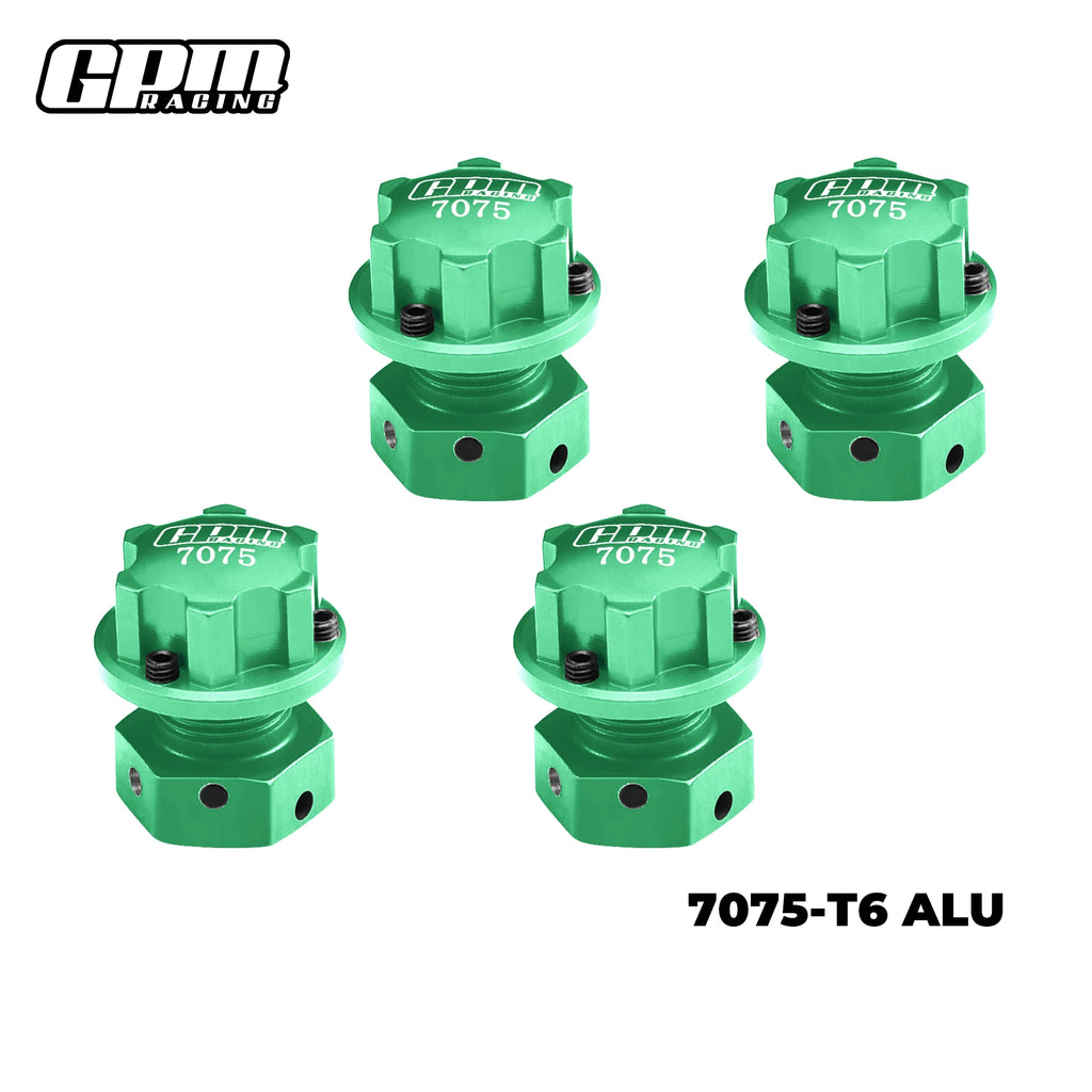 ARRMA 1/7 Limitless 8S aluminum wheel hex nut and lock nut, compatible with Gear Box 17mm, shown on a scale model vehicle.