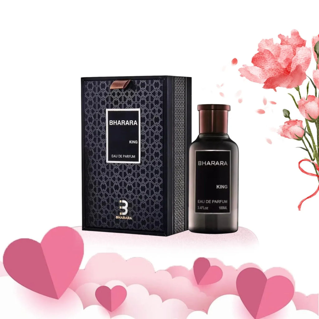 Bharara King Men's Eau de Parfum 3.4oz with citrus and musk fragrance, shown in a sleek bottle.