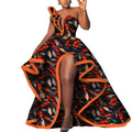 Dashiki Party Dresses Fashion Robe Africaine Ankara Floral Print Maxi Long Strapless Dresses African Dresses for Women WY6981