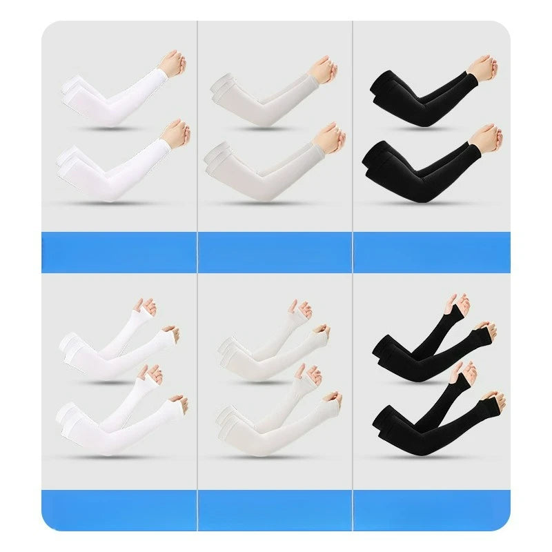 Showlu Smart General cooling arm sleeves with UV sun protection, made of breathable nylon fabric for cooling comfort.