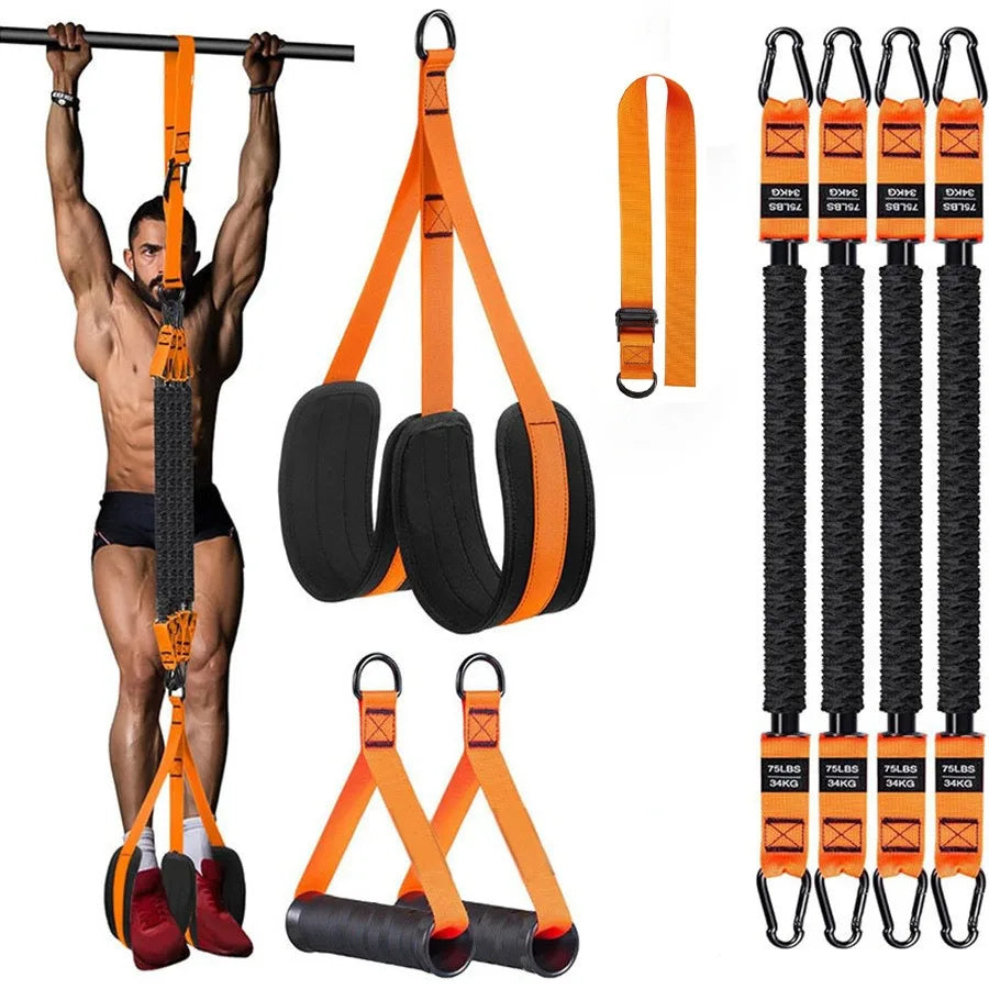 Showlu Pull Up Assistance Bands Set for strength training and workout support, featuring durable, adjustable workout straps.