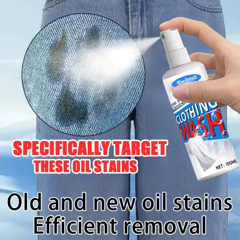 Showlu Smart General laundry stain remover spray with a spray nozzle, designed to eliminate tough stains from clothing.