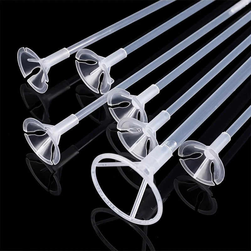 Wedding table balloon stand with seven tubes, supporting colorful balloons for floating wedding, baby shower, or birthday celebration.