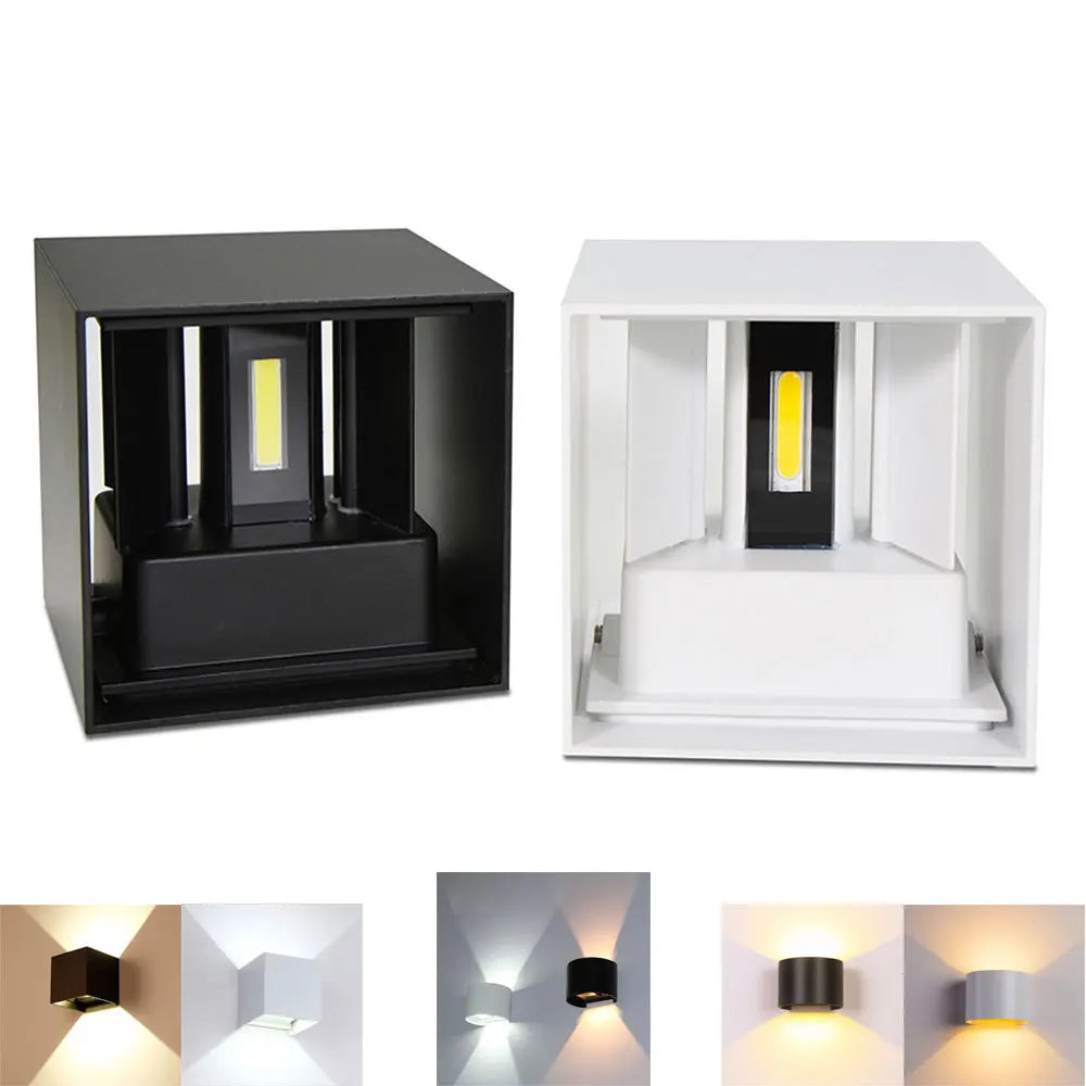 Showlu Smart Waterproof LED Wall Light, 6W or 12W, with IP65 rating, suitable for outdoor illumination and durable in weather.
