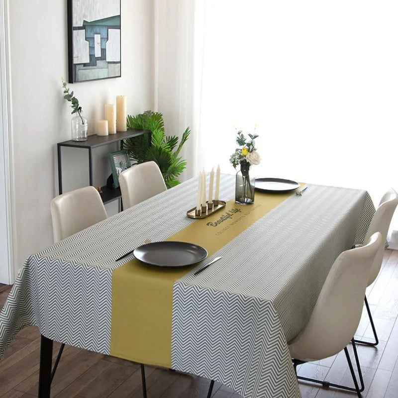Showlu Fashion Store Nordic Simplicity rectangular tablecloth for dining tables, ideal for party decoration and table covers.