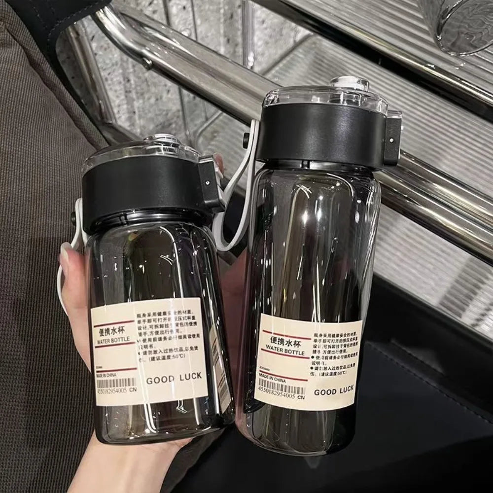 Portable Transparent Kawaii Water Bottle Sports Water Cup Plastic Handy Cup Outdoor Travel Office Essential Water Bottle ]Cup