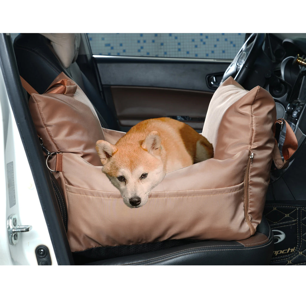 Waterproof dog car seat cover made of Oxford fabric by VOFORD, designed to protect car seats and provide a comfortable pet travel bed.
