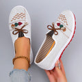 Women's breathable mesh flat sneakers by Showlu Fashion Store, casual summer shoes with lightweight mesh design.