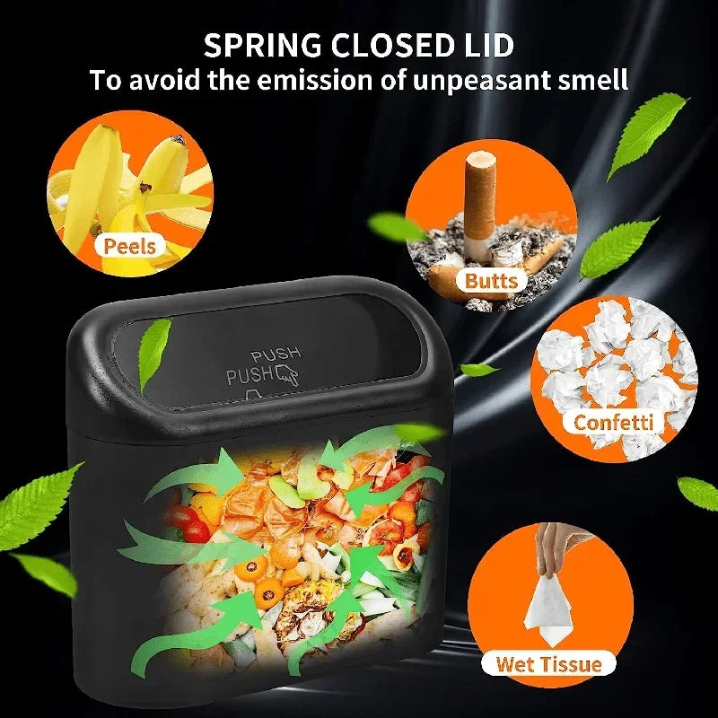 Showlu Smart General car trash can with lid, compact and practical for keeping your vehicle clean and organized.