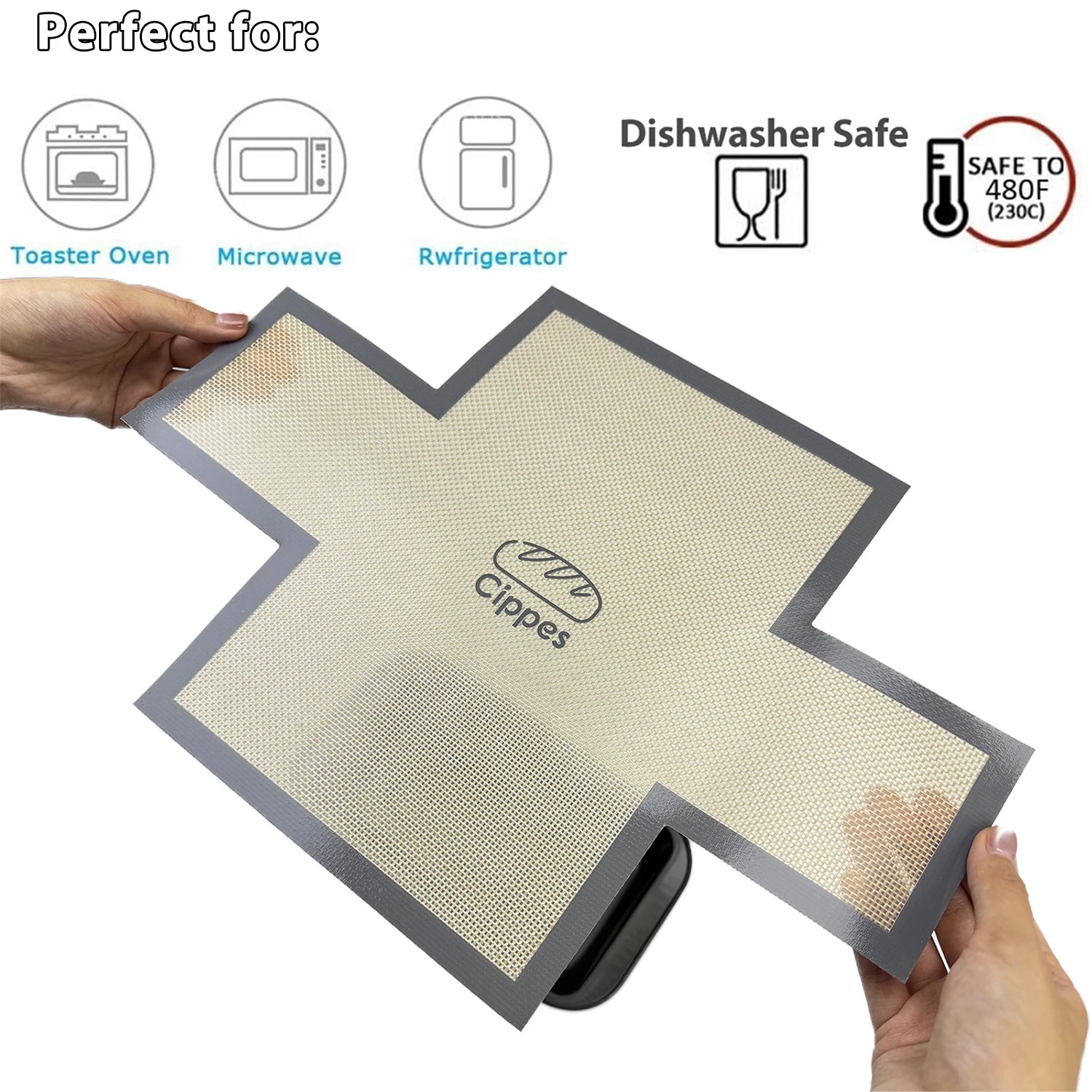 Showlu Smart General silicone baking mat laid flat, showing non-stick surface ideal for baking and pastry preparation.