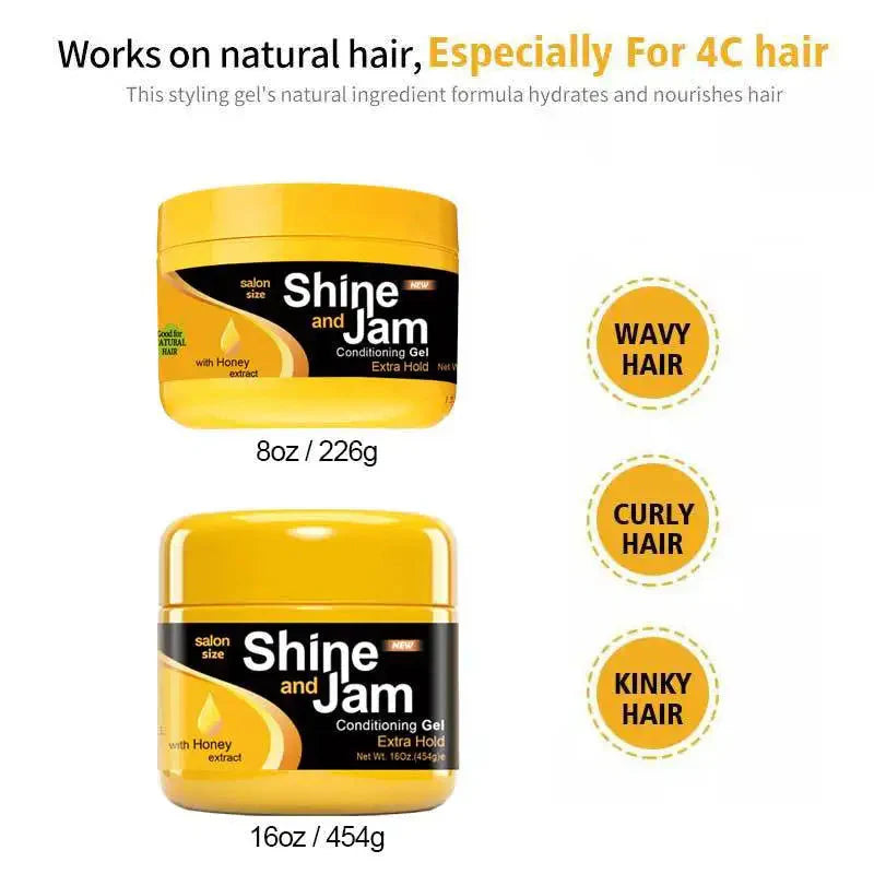 Moonbiffy Hair Control Pomade 8oz braiding gel for locks and twists, shown in a clear container with a white lid.