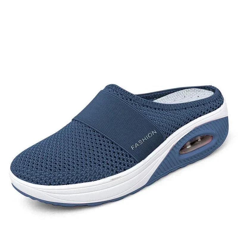 Women's orthopedic wedge sandals by SHOWLU FASHION STORE featuring anti-slip mesh casual slippers with supportive design.