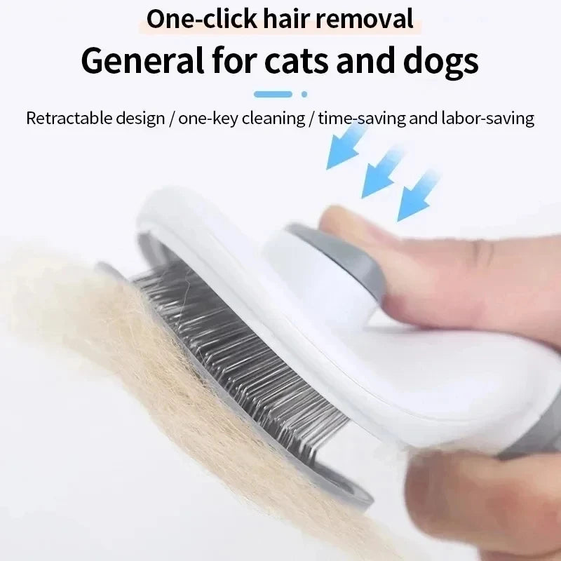 Showlu Smart General pet grooming slicker brush with fine metal pins for hair removal and gentle massage on dogs and cats.