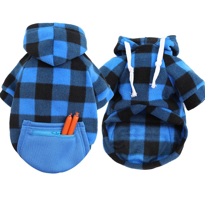 Warm wool dog jacket with zipper for small to large dogs, shown in a cozy, stylish design by Showlu Fashion Store.