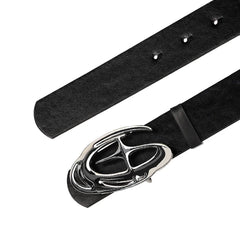 Punk Waist Belt with Geometric Alloy Needle Buckle, Stylish Men Women Accessory, Strap Suitable for Daily Wear and Gift Giving