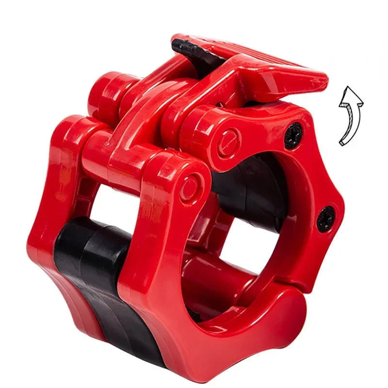 Showlu Fashion Safety Dumbbell Clip with quick release and rotating barbell lock, fitness equipment accessory for secure weight changes.