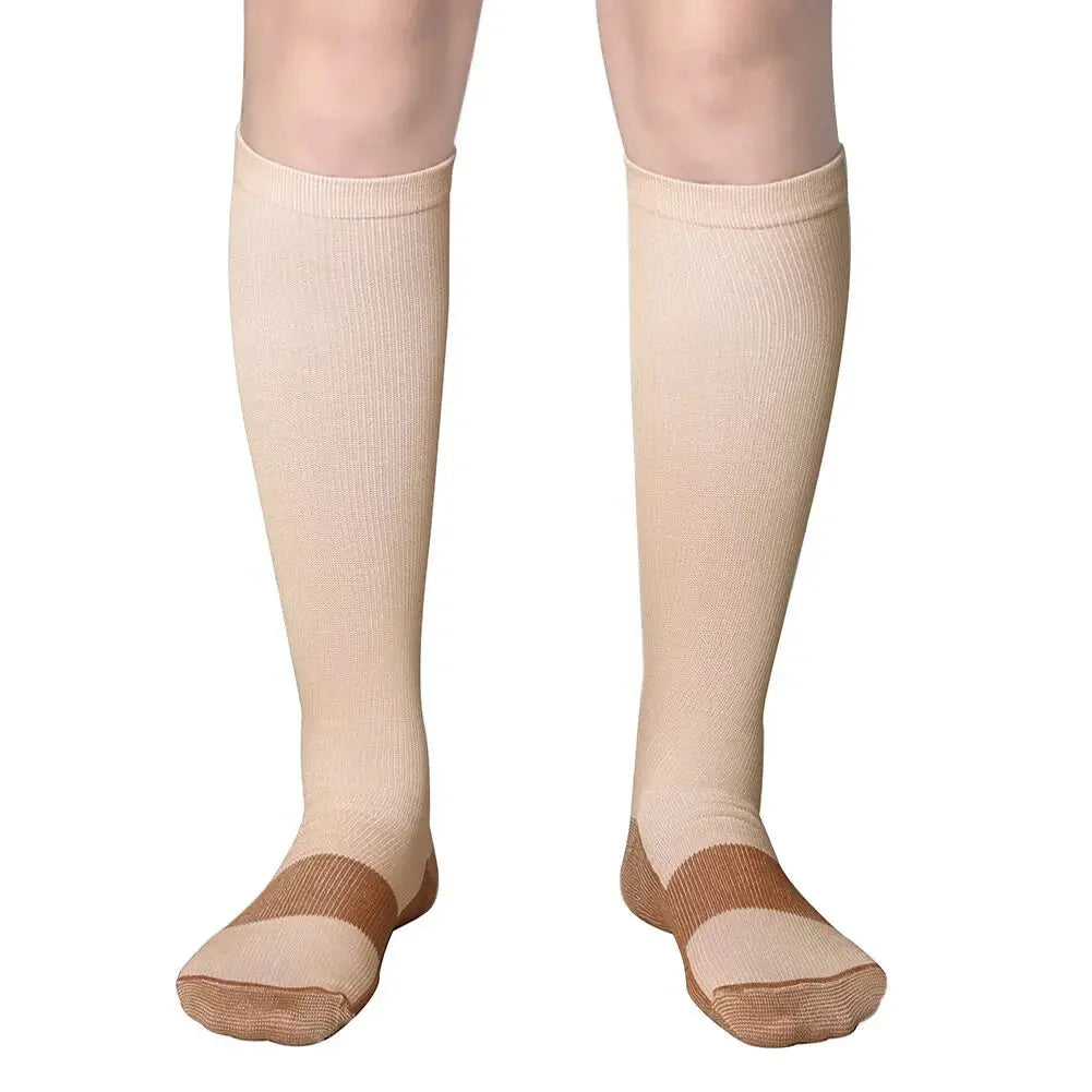 Showlu men's compression golf socks, knee-high nylon stockings, designed for comfort and support during sports or medical use.