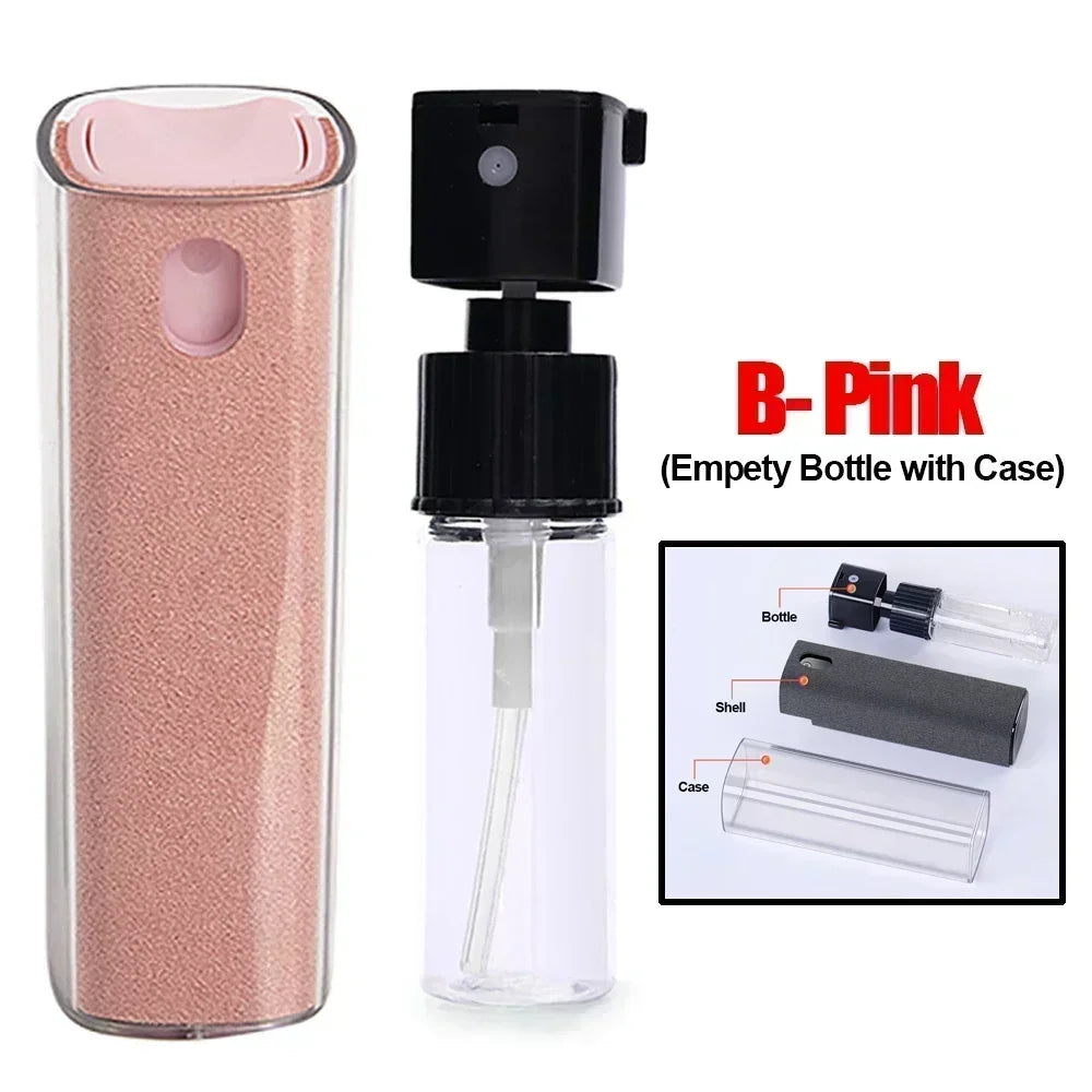 Showlu microfiber screen cleaner spray bottle with press spray for mobile phone, tablet, and laptop display cleaning.