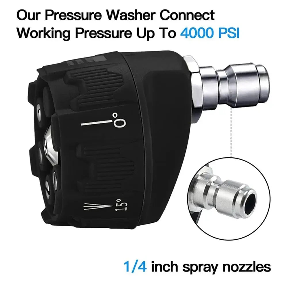 Showlu Smart General 6-in-1 adjustable pressure washer nozzle with multiple spray settings for versatile cleaning.