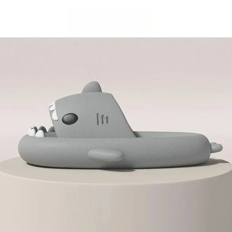 Mr.nut Shark slippers by SHOWLU FASHION STORE, non-slip EVA platform slides for men and women, with shark design soles.