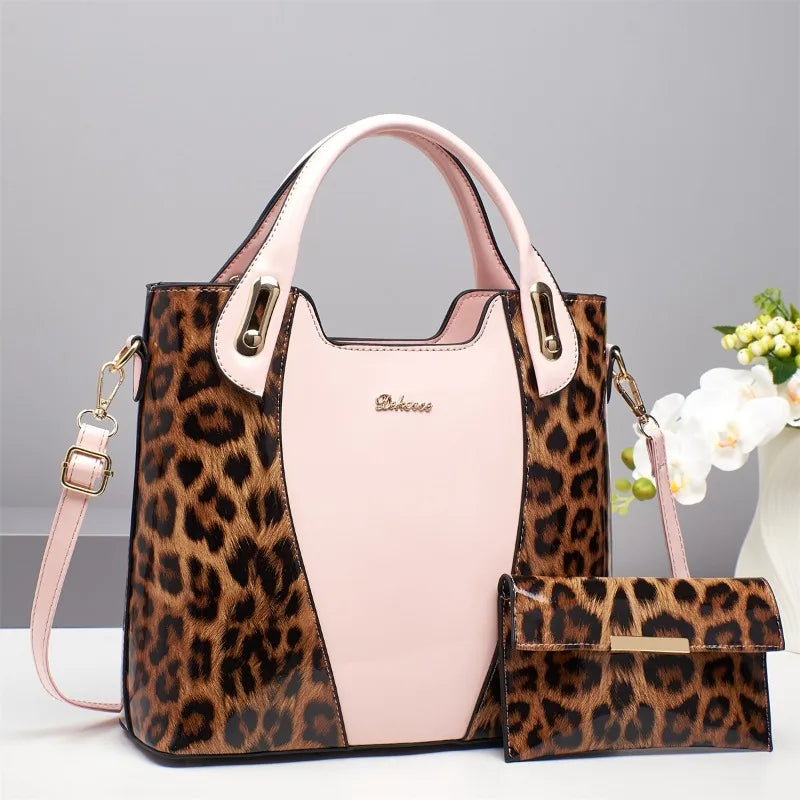 New Patent Leather Handbag Banquet Dress One-shoulder Cross-body Bags Large-capacity Female Daily Design Totes Shopping Bag