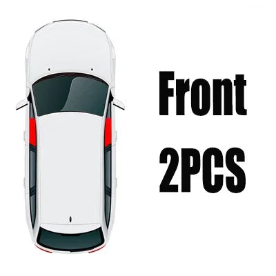 Magnetic car sunshade by Showlu Fashion Store, black fabric with magnetic edges for easy installation on vehicle windows.